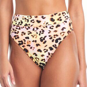 Bar III Women's Animal-Print High-Waist Bikini Bottoms NWT Sz M